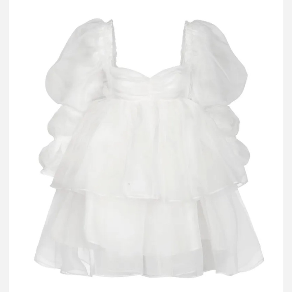 NWT SELKIE The Silk Gauze Ivory Moonlight Dress - Picture 5 of 10
